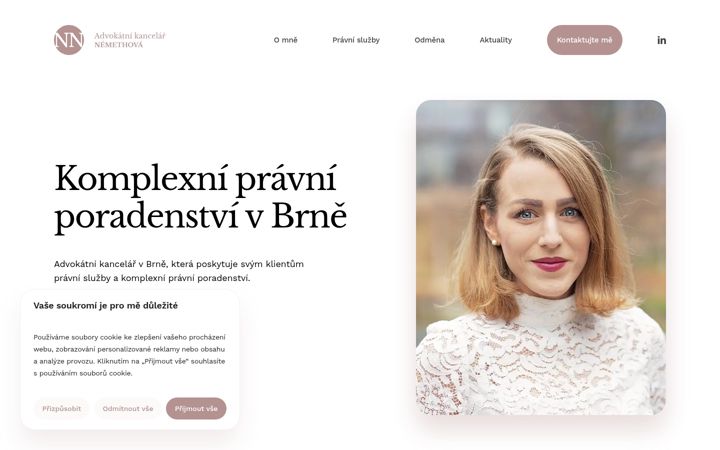 Captura de pantalla de advokatkanemethova.cz