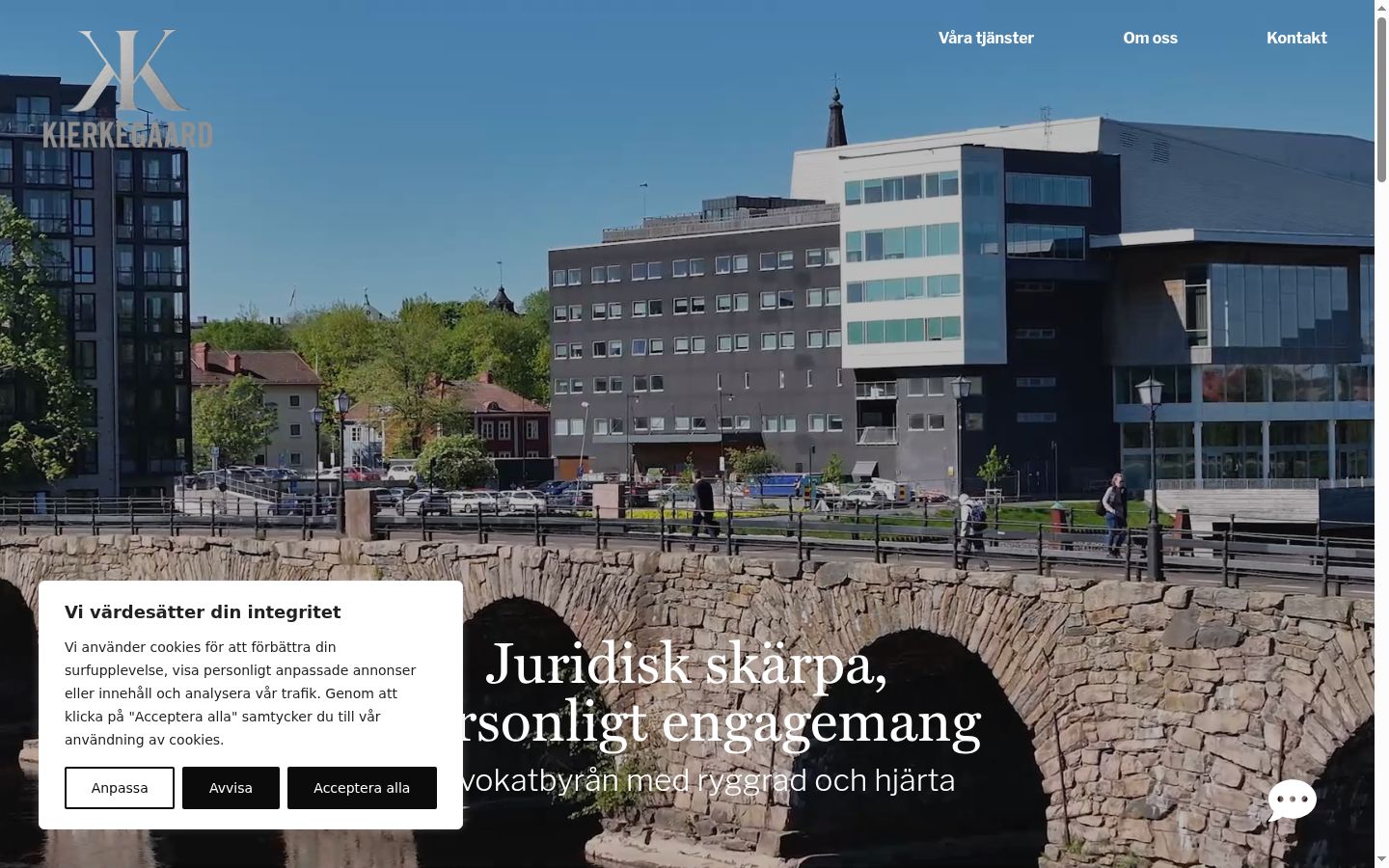 Kuvakaappaus suostumusbannerista, joka näytettiin ennen mitään vuorovaikutusta