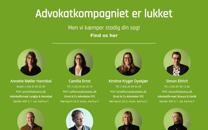 Captura de pantalla de advokatkompagniet.dk