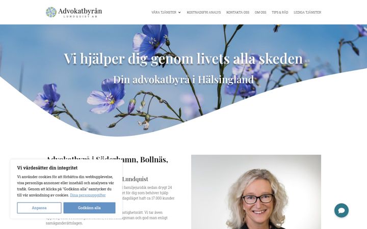 Ekraanipilt saidist advokatlundquist.se