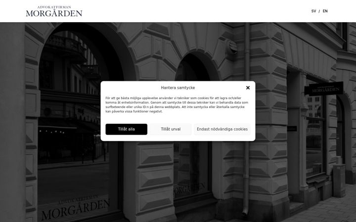 Captura de pantalla de advokatmorgarden.se