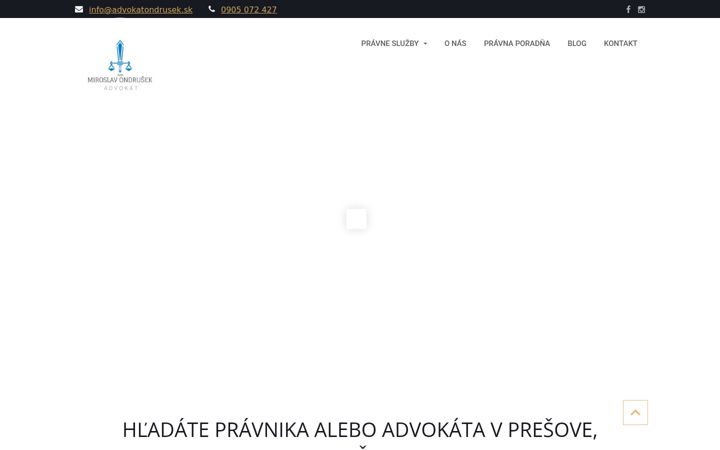 Screenshot of advokatondrusek.sk