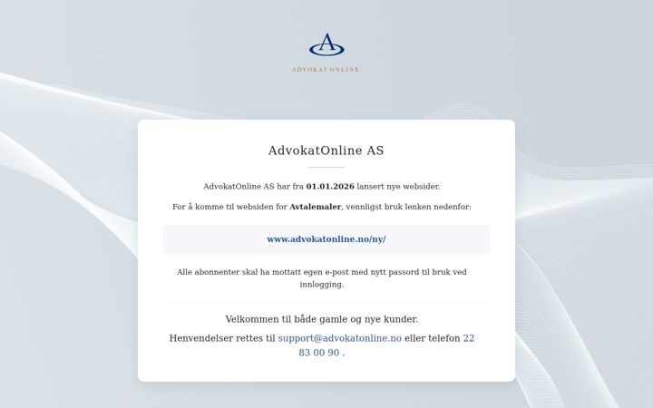 Captura de pantalla de advokatonline.no