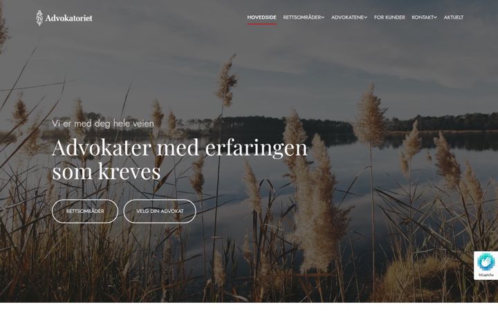 Screenshot stránky advokatoriet.no