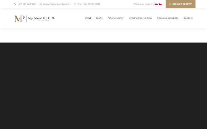 Ekraanipilt saidist advokatpeli.sk