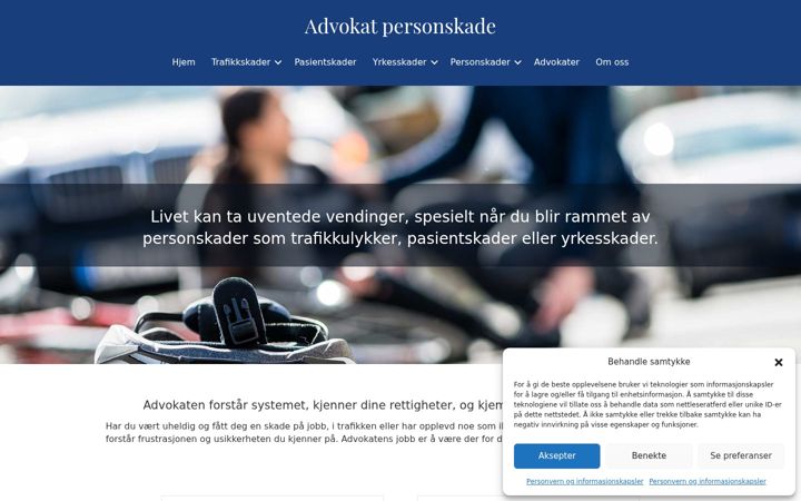 Ekraanipilt saidist advokatpersonskade.no