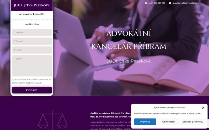 Screenshot of advokatpribram.cz