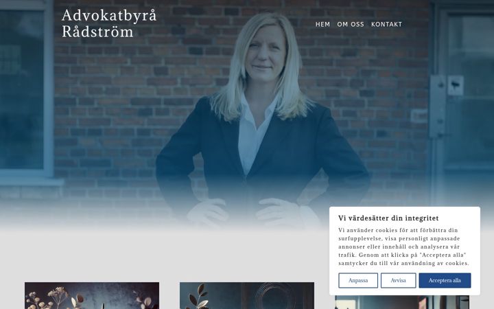 Ekrānuzņēmums no advokatradstrom.se