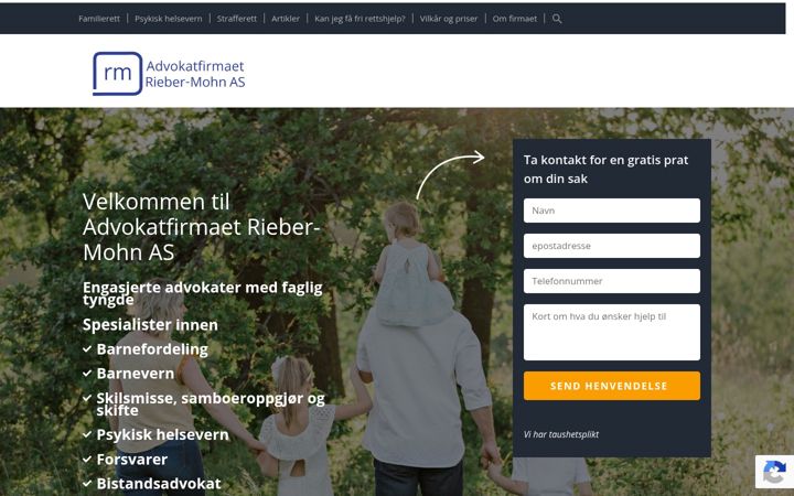 Ekraanipilt saidist advokatrm.no