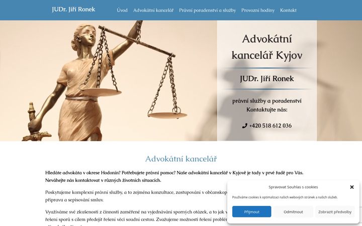 Screenshot of advokatronek.cz