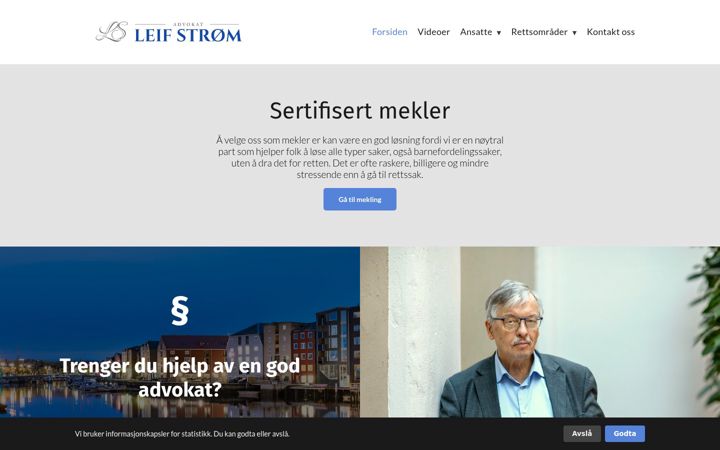 Ekraanipilt saidist advokatstrom.no