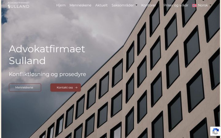 Ekraanipilt saidist advokatsulland.no