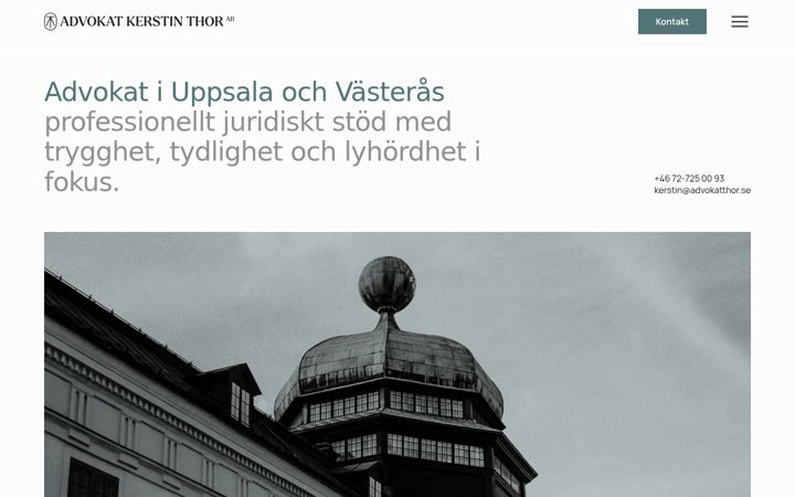 Screenshot of advokatthor.se