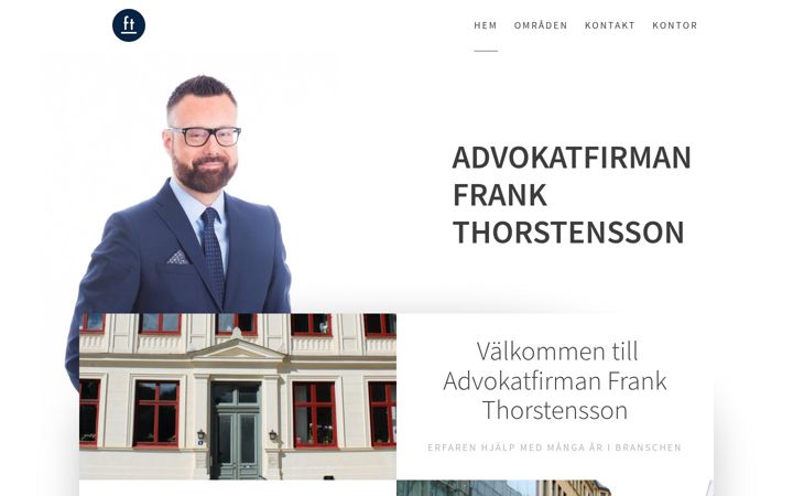 Screenshot of advokatthorstensson.se
