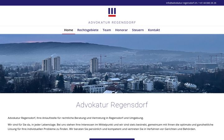 Snimka zaslona za advokatur-regensdorf.ch