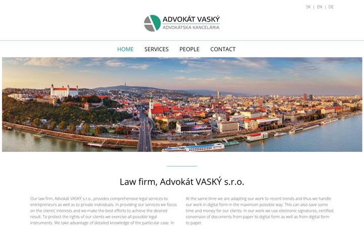 Snímek obrazovky advokatvasky.sk