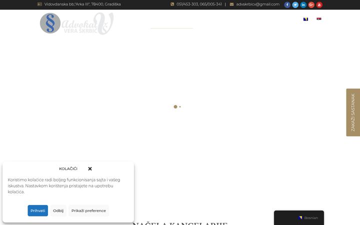 Snímek obrazovky advokatveraskrbic.com