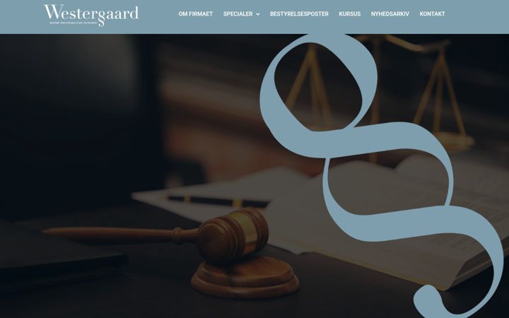 Screenshot of advokatwestergaard.dk
