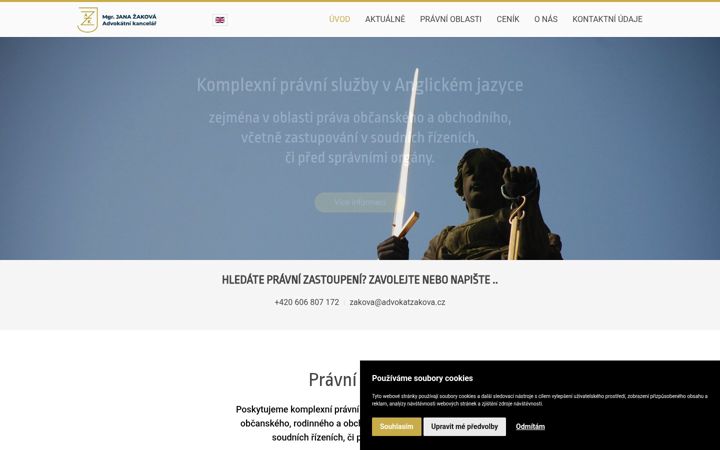 Screenshot of advokatzakova.cz