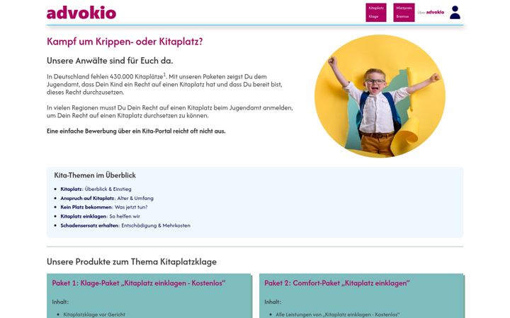 Screenshot of advokio.com