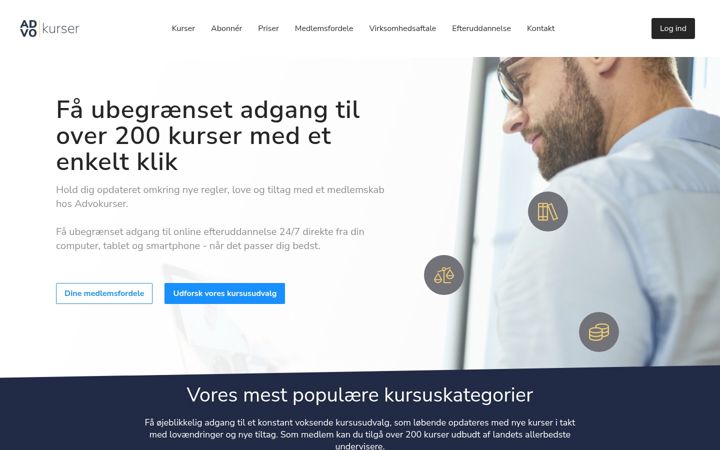 Képernyőkép: advokurser.dk