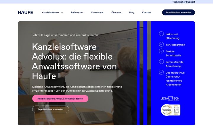 Screenshot of advolux.de