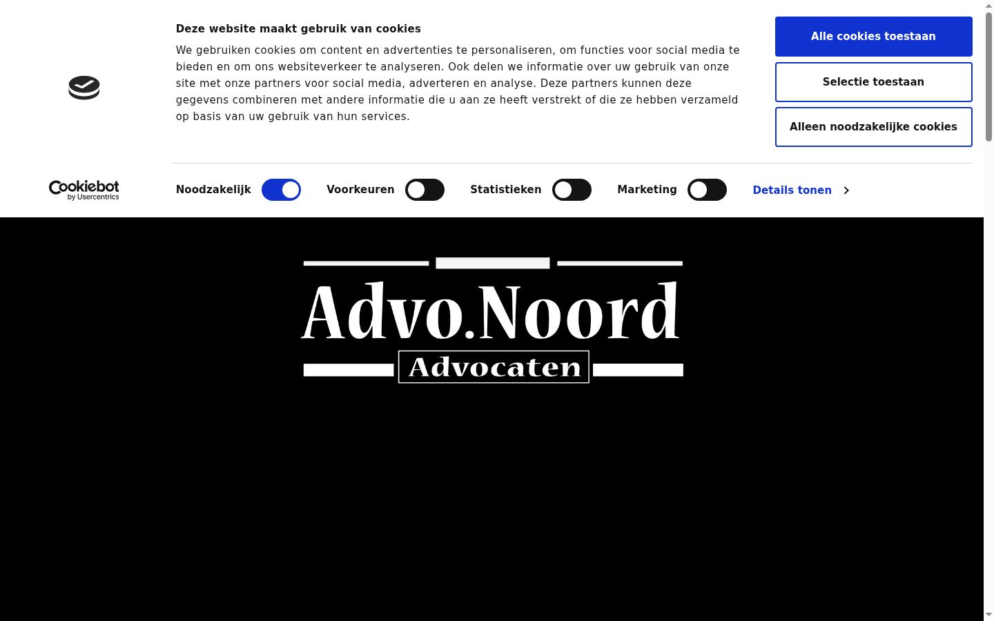 Screenshot des Einwilligungsbanners vor jeglicher Interaktion