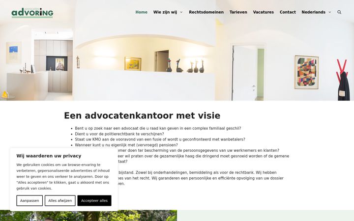 Screenshot di advoring.be