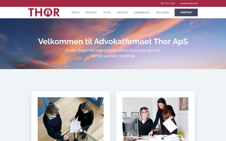 Screenshot of advothor.dk