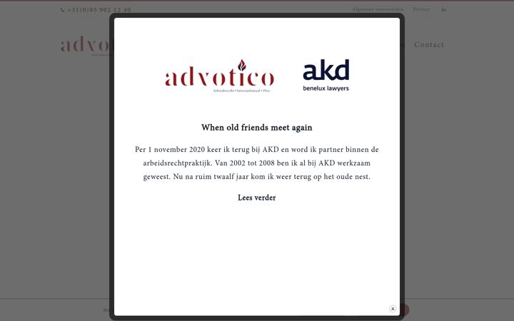 Screenshot von advotico.nl