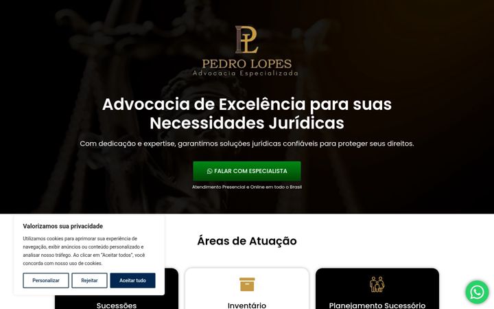 Screenshot of advpedrolopes.com.br