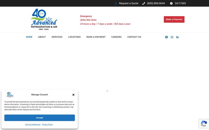 Snímek obrazovky advref.com