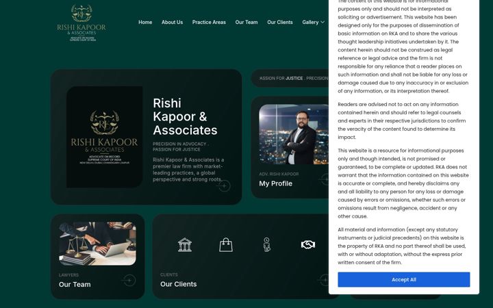 Snímek obrazovky advrishikapoor.com