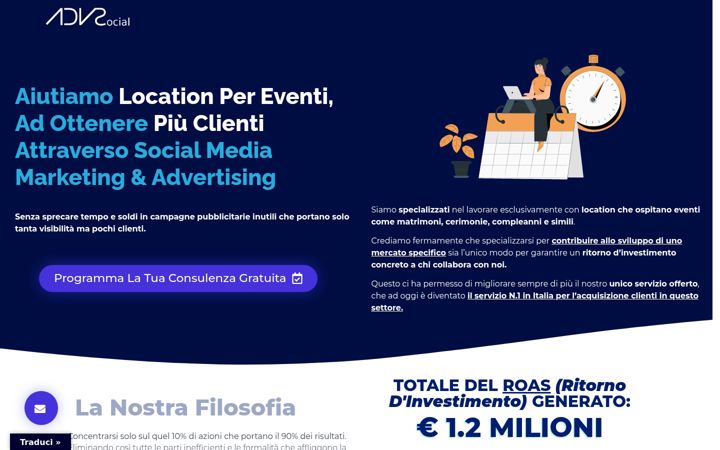 Screenshot of advsocialagency.com