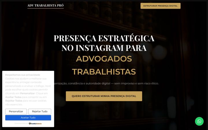 Snímek obrazovky advtrabalhistapro.com