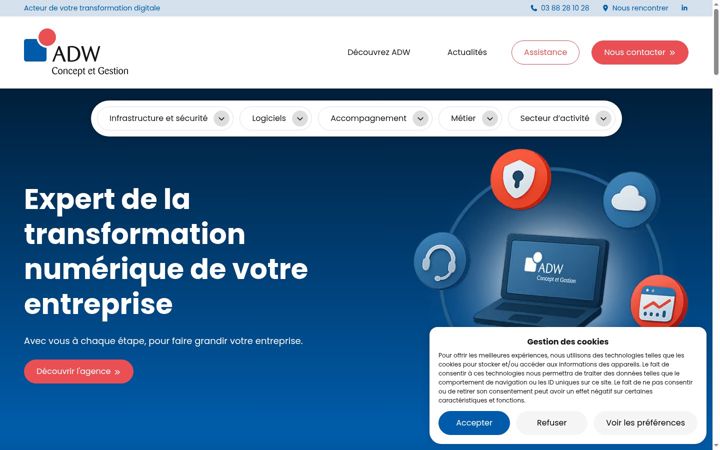Screenshot of adw.fr