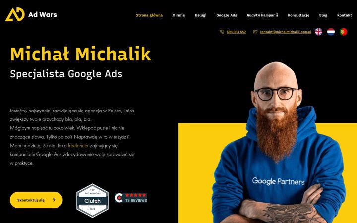 Snímek obrazovky adwars.com.pl