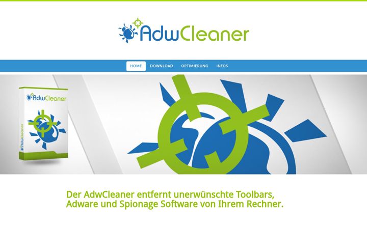 Ekrānuzņēmums no adwcleaner.de