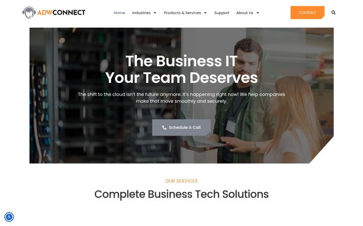 Snímek obrazovky adwconnect.com