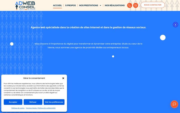 Snímek obrazovky adweb-conseil.com