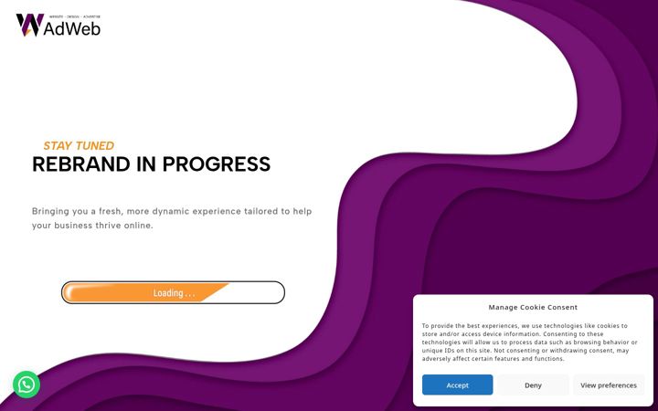 Screenshot of adweb.co.za