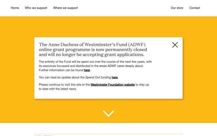 Screenshot of adwf.org.uk