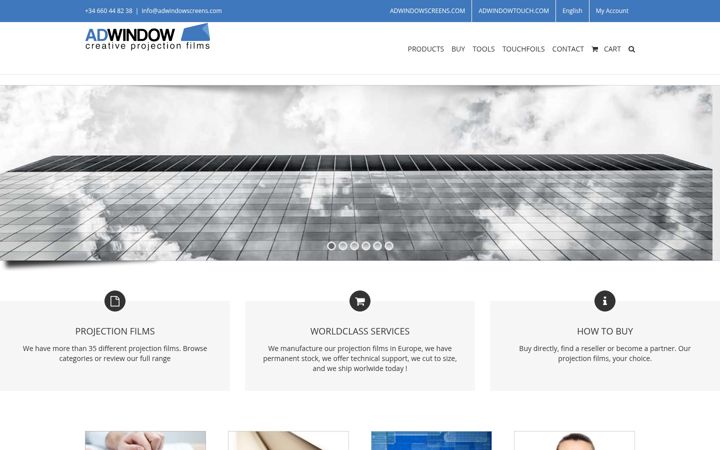 Snímek obrazovky adwindowscreens.com