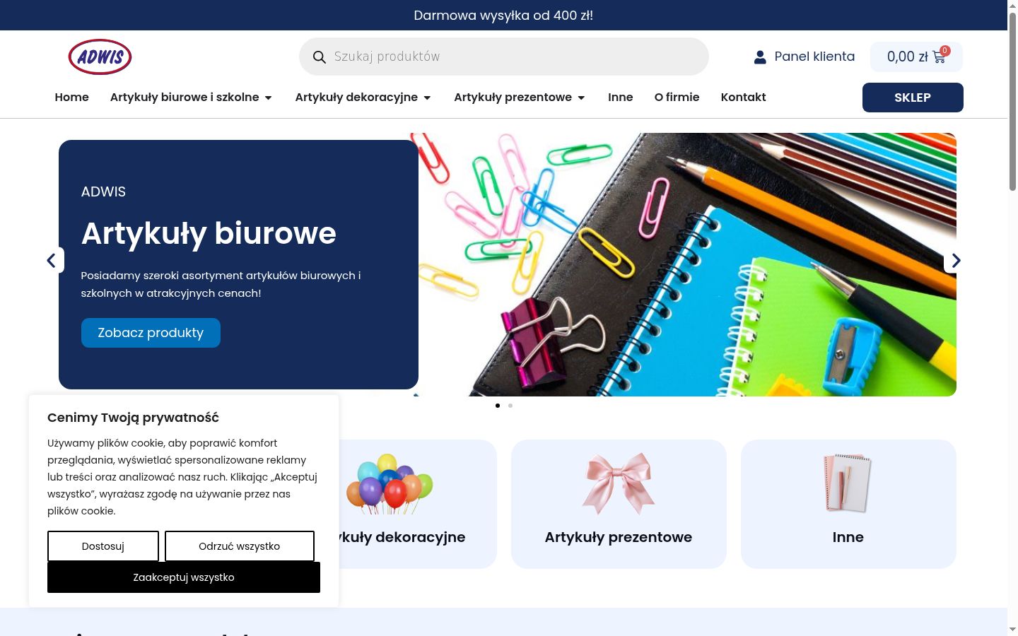 Capture d'écran de la bannière de consentement affichée avant toute interaction