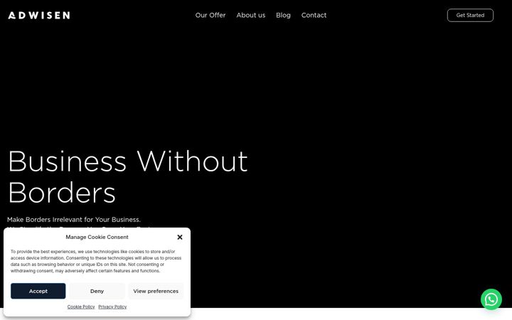 Screenshot of adwisen.com
