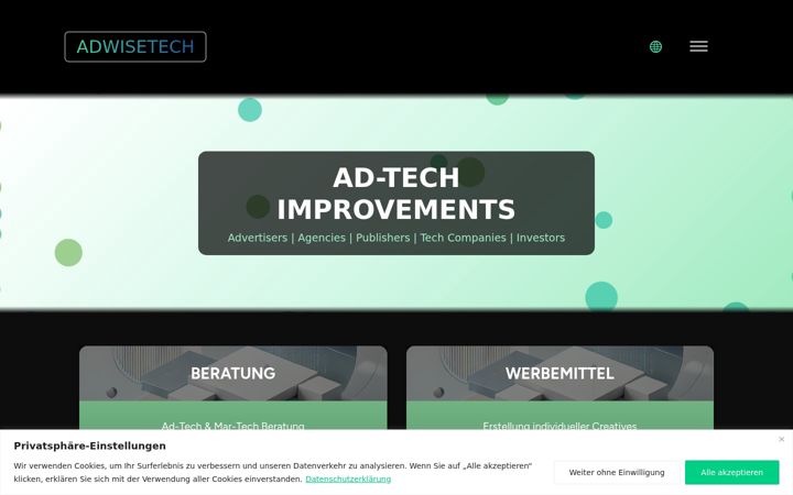 Captură de ecran a adwisetech.de