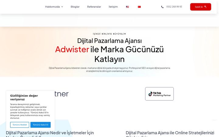 Snímek obrazovky adwister.com