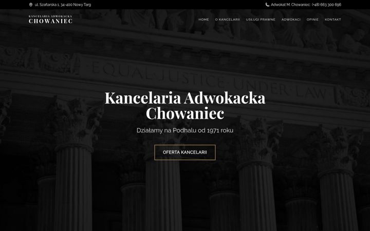 Captura de pantalla de adwokaci-chowaniec.pl