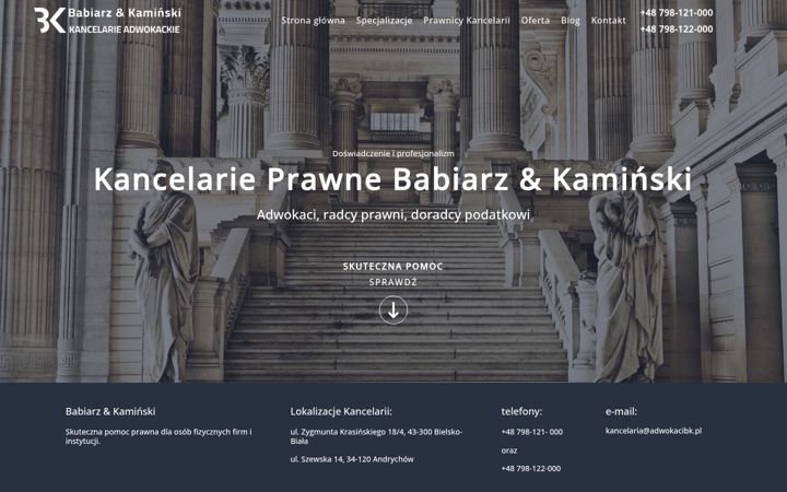 Képernyőkép: adwokacibk.pl