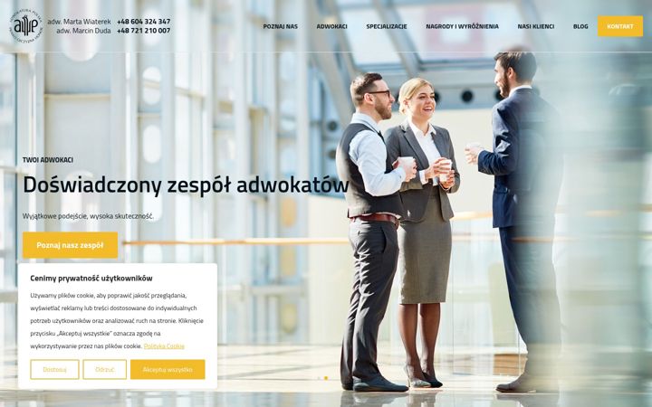 Képernyőkép: adwokacislask.pl